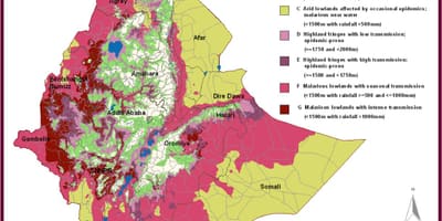 რუკა ეთიოპია მალარიის