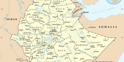 პოლიტიკური რუკა ეთიოპია