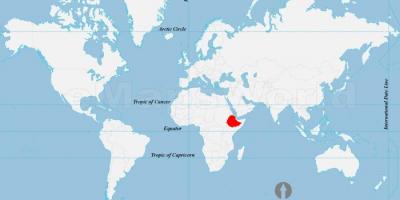 მსოფლიო რუკა ეთიოპია მდებარეობა