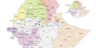 ეთიოპიის რუკა რეგიონში
